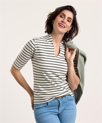 BeOne Tulpenshirt kurzarm gestreift
