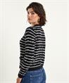 BeOne Zopfstrickjacke mit Streifen