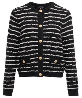 BeOne Zopfstrickjacke mit Streifen