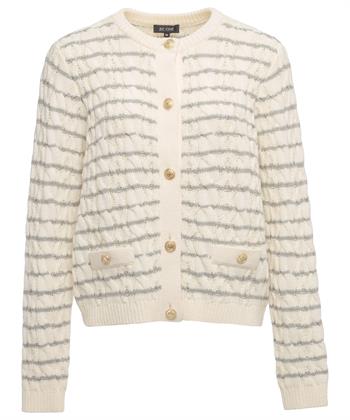 BeOne Zopfstrickjacke mit Streifen