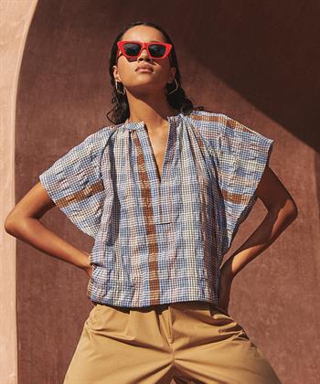 Bluse mit Rautenmuster Vina
