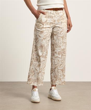 Brax Leinenmischung Cropped Hose floral Maine