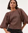 By-Bar Bluse Puffärmel Panther Muster Zasu