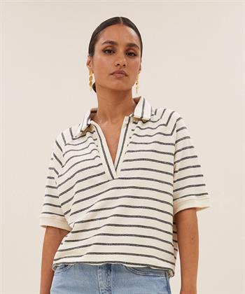 By-Bar Frottee-Poloshirt mit Streifen Harper