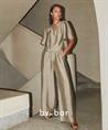 By-Bar glänzende Hose mit weitem Bein Benji Gloss