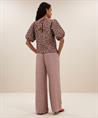 By-Bar Jacquard Top mit Pantherdruck Jet