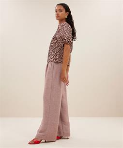 By-Bar Jacquard Top mit Pantherdruck Jet