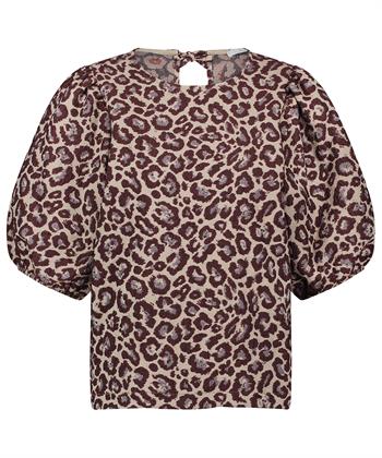 By-Bar Jacquard Top mit Pantherdruck Jet