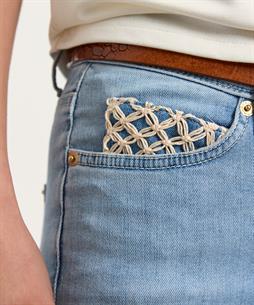 Cambio Gekürzte Jeans Häkeldetails Piper