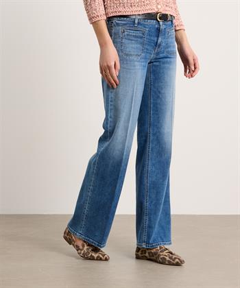 Cambio Jeans weitem Bein Taschen Tess