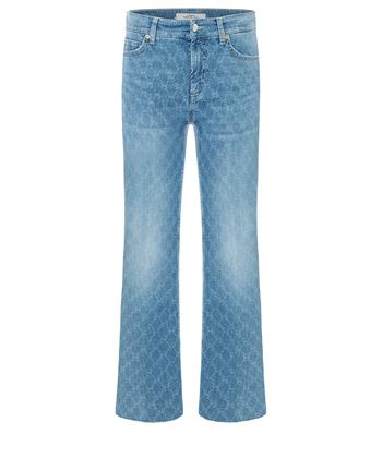 Cambio kick flare Jeans Kettenprint Paris