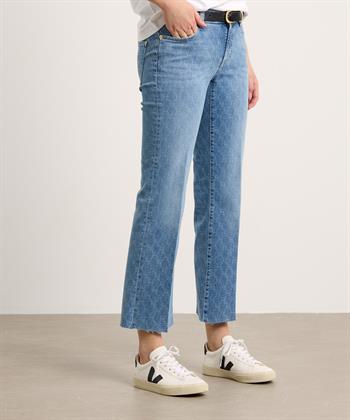 Cambio kick flare Jeans Kettenprint Paris