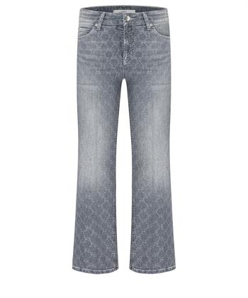 Cambio Kick Flare Jeans Kettenprint Paris