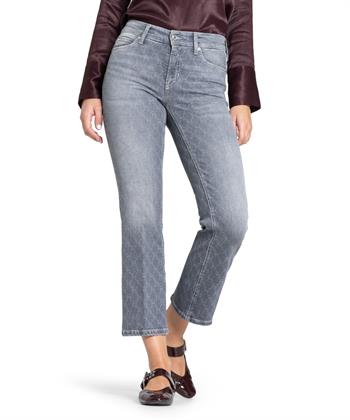 Cambio Kick Flare Jeans Kettenprint Paris