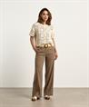 Cambio Leinenmischung Hose weitem Bein Mira