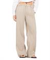 Cambio Leinenmischung Hose weitem Bein Streifen Mira