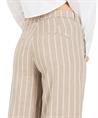 Cambio Leinenmischung Hose weitem Bein Streifen Mira