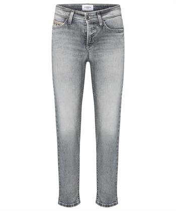 Cambio verkürzte Jeans Piper Strass Tasche