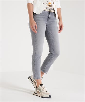 Cambio verkürzte Jeans Piper Strass Tasche