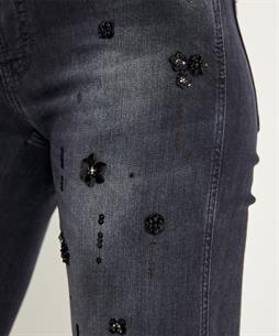 Cambio verkürzte Schlagjeans Strass Francesca