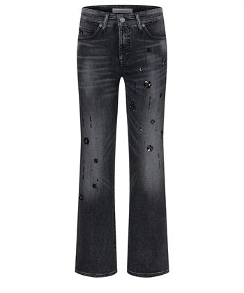 Cambio verkürzte Schlagjeans Strass Francesca