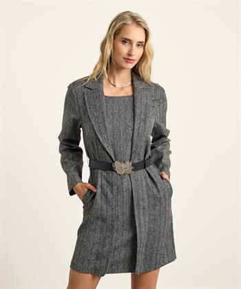 Caroline Biss Blazerkleid Fischgrätengürtel