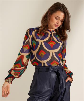 Caroline Biss Bluse aus Voile mehrfarbig