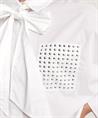 Caroline Biss Bluse mit Schleife und Nieten