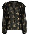 Caroline Biss Bluse Rüsche Schwalbe Print
