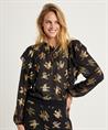Caroline Biss Bluse Rüsche Schwalbe Print