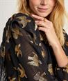 Caroline Biss Bluse Rüsche Schwalbe Print