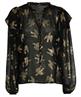 Caroline Biss Bluse Rüsche Schwalbe Print