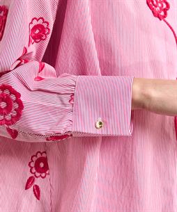 Caroline Biss Bluse Streifen-Stickerei
