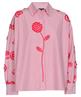 Caroline Biss Bluse Streifen-Stickerei