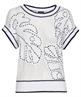 Caroline Biss durchbrochener Pullover Blattmuster