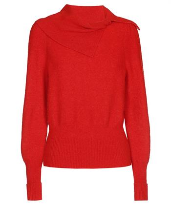 Caroline Biss großer Kragen-Knoten-Pullover