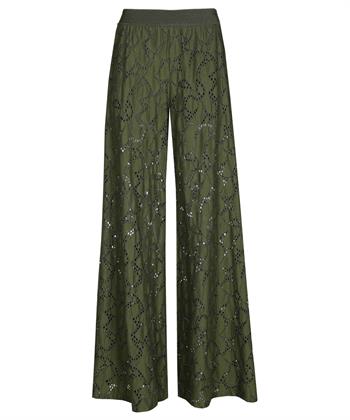 Caroline Biss Hose mit weitem Bein Stickerei