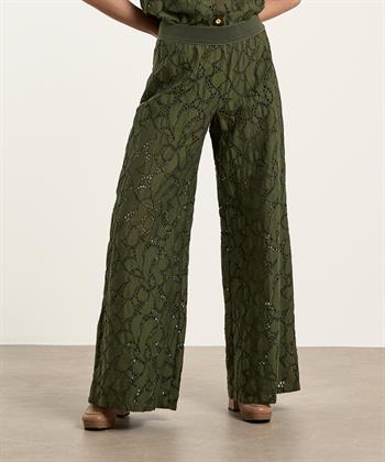 Caroline Biss Hose mit weitem Bein Stickerei