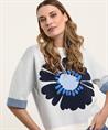 Caroline Biss Jacquard-Pullover Blume