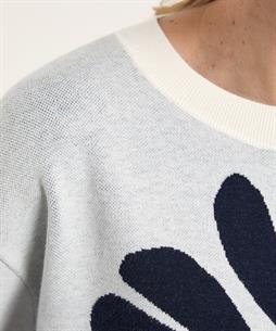 Caroline Biss Jacquard-Pullover Blume
