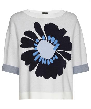 Caroline Biss Jacquard-Pullover Blume