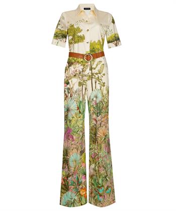 Caroline Biss Jumpsuit Gürtel und Blumendruck