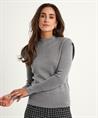 Caroline Biss Lurex-Pullover mit Schulterausschnitt
