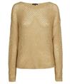 Caroline Biss Offener Strickpullover Lurex-Pailletten