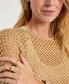 Caroline Biss Offener Strickpullover Lurex-Pailletten