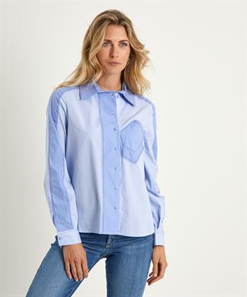 Caroline Biss Popeline Bluse Fancy Stripe