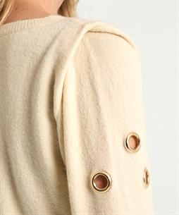 Caroline Biss Pullover aus Wollmischung offene Ringe