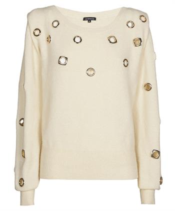 Caroline Biss Pullover aus Wollmischung offene Ringe