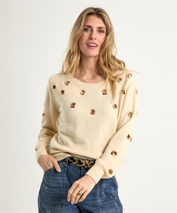 Caroline Biss Pullover aus Wollmischung offene Ringe