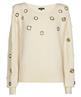 Caroline Biss Pullover aus Wollmischung offene Ringe